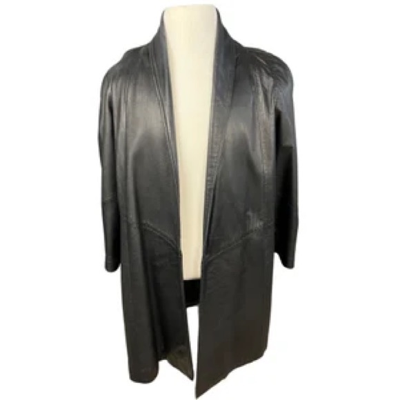 LNR EUC Leather 80’s Coat - Picture 1 of 13
